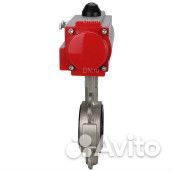 Затвор дисковый поворотный DN.ru 316L-316L-NBR Ду200 Ру16, корпус - нержавеющая сталь, диск - нержав