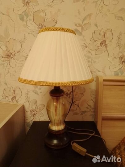 Лампа настольная винтаж бронза оникс