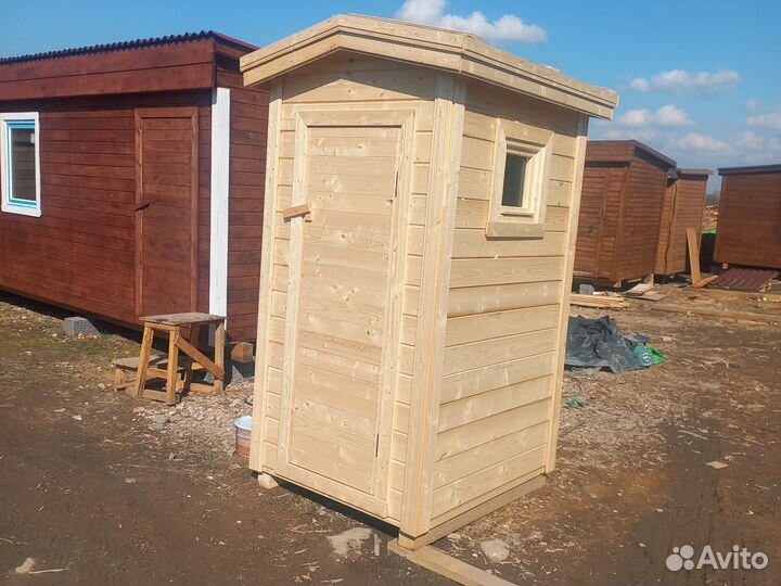 Дачный туалет деревянный с установкой