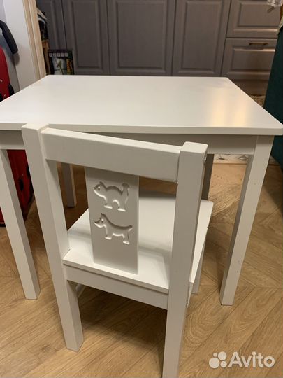 Детский стол и стул IKEA kritter