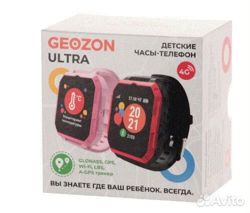 Детские умные часы Geozon Ultra Black/Red