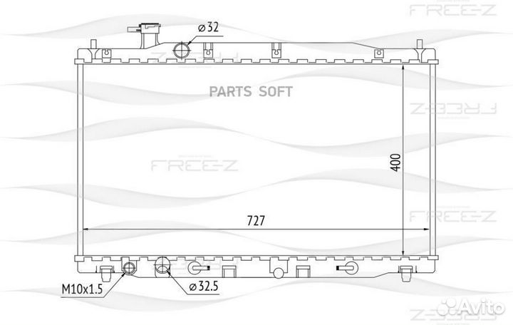 Радиатор охлаждения honda CR-V 07- 19010rzaa51