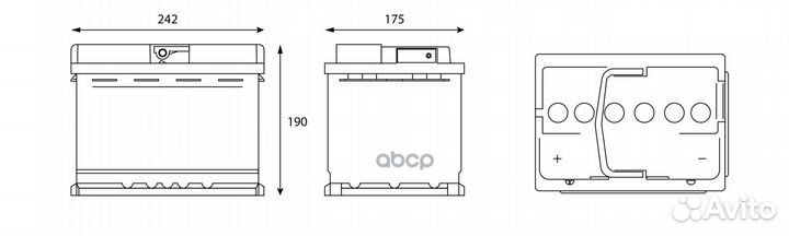 Аккумулятор Contact 60 Ah, 510 A, 242x175x190 п