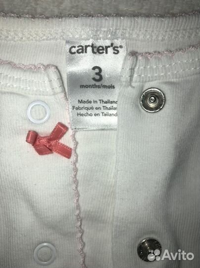 Боди-платье для девочки + боди 56-62 Carters