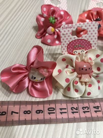 Резинки для волос для девочки hello kitty клубника