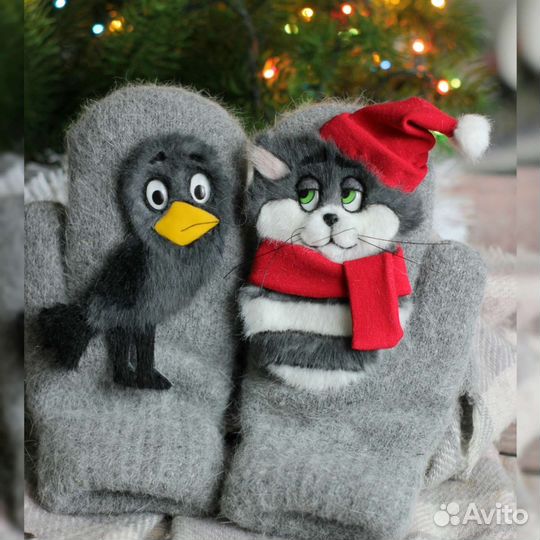 Варежки с героями Простоквашино