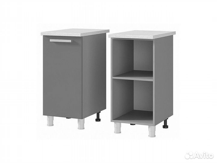 Кухня Крафт тумба 4Р1 корпус белый, фасад 4Р1 ст