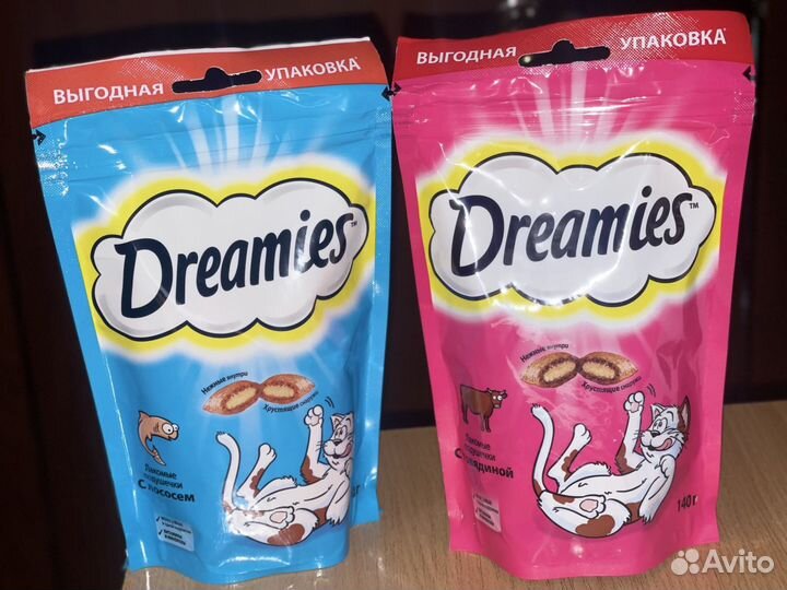 Лакомство для кошек Dreamies 140/200 г. Дримс