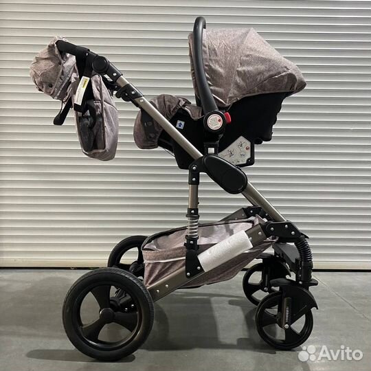 Детская 4-х колёсная коляска 3в1 luxmom 555 Brown