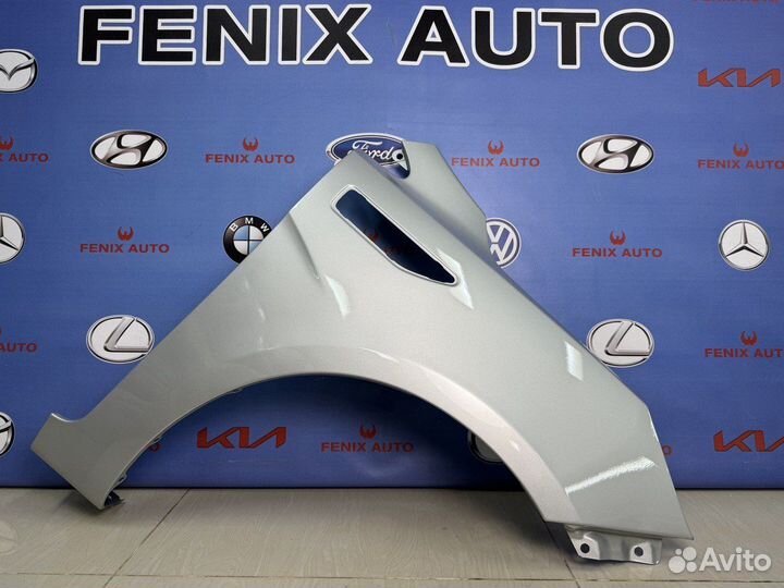 Крыло крашеное Киа Рио 3 с 11-17 год Серебристый
