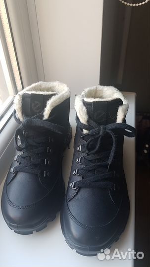 Ботинки ecco exostrike 37 зима(натур.кожа) мало бу