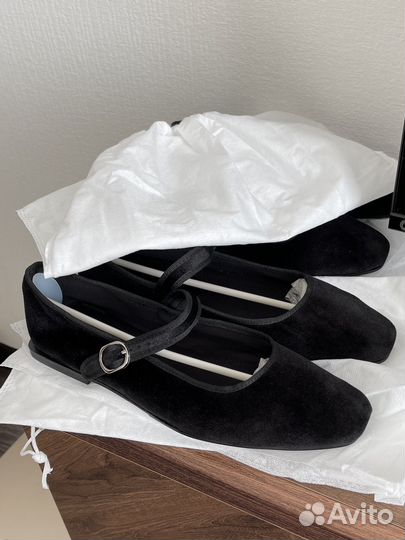 Балетки бархатные новые 37