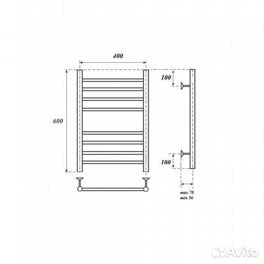 Полотенцесушитель водяной Point PN10146S П8 400x6