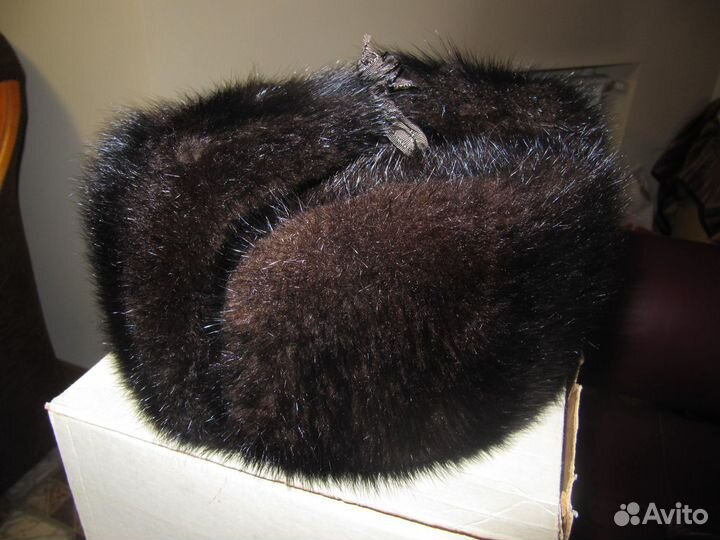 Норковая шапка мужская ушанка