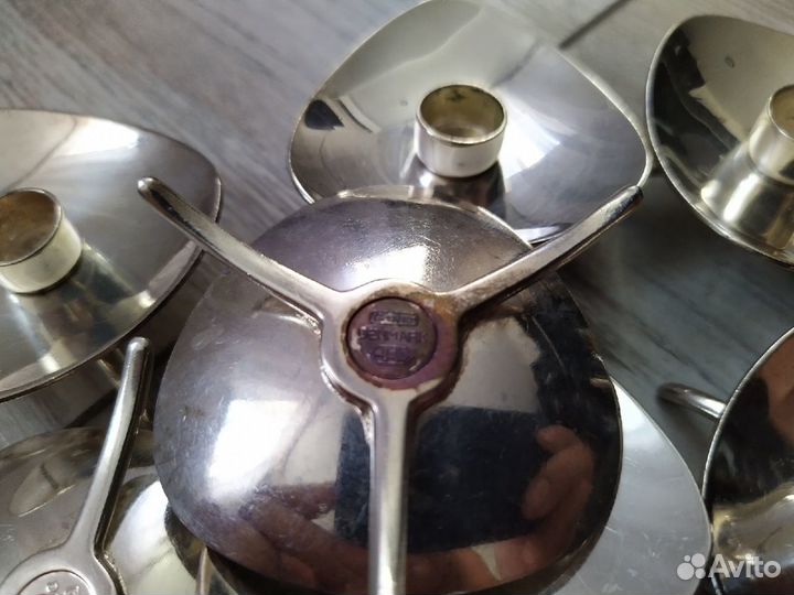 Винтажный Set/8 Carl Cohr подсвечники на ножках