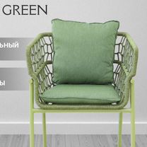Кресло Drigani Green оливковое с зеленым 72х56х75 см, Красногорск