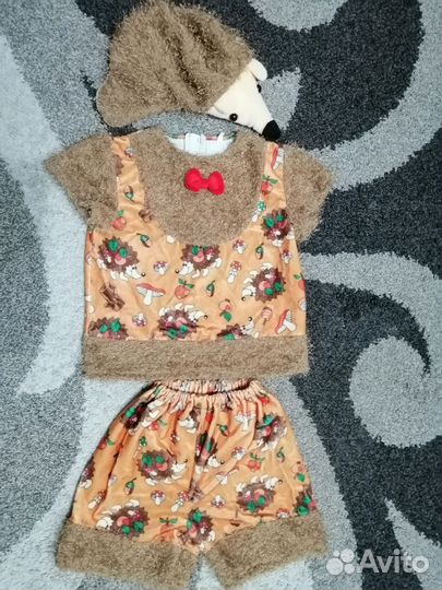 Новогодний костюм ёжика для мальчика 104 110