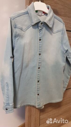 Джинсовая рубашка 122-128