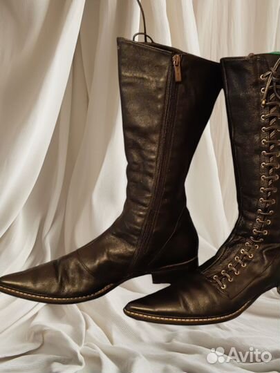 Сапоги казаки кожаные 40 размер