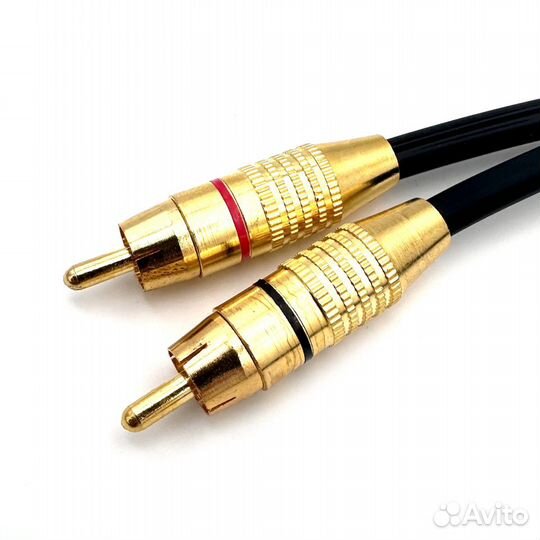 Кабель аудио, межблочный 2RCA-2RCA, медь оfс 99,9