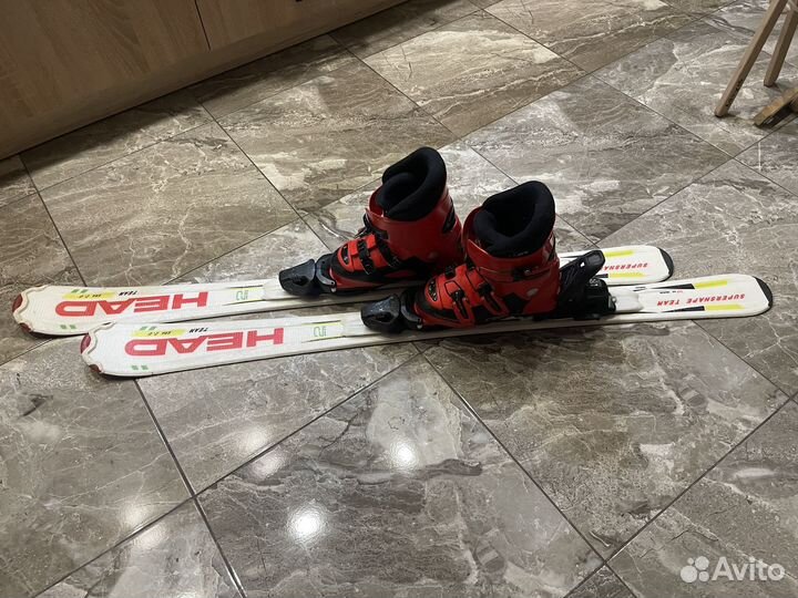 Горные лыжи детские 120 с ботинками