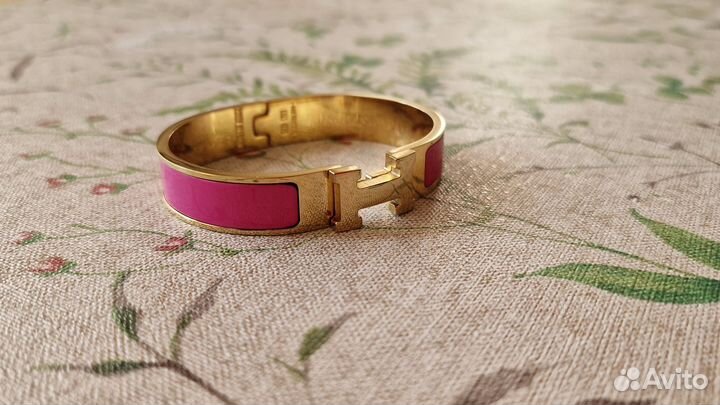 Браслет Hermes Clic Clac H PM Rose Candeur Gold