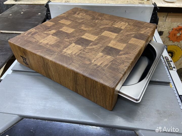 Торцевая разделочная доска с гастроемкостью