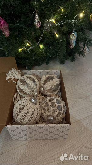 Новогодние украшения макраме