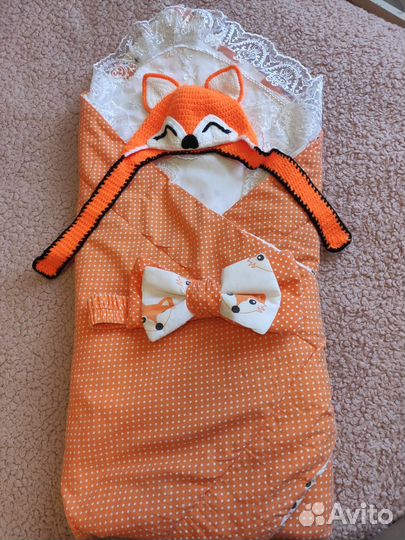 Конверт-одеяло + шапочка