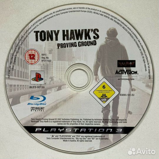 Диск Tony Hawk's Proving Ground ps3