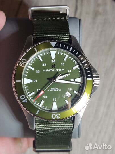 Hamilton Khaki Navy Scuba H82375961 Green Dial