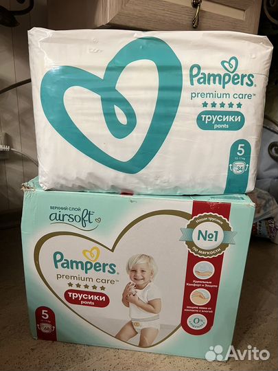 Подгуз трусики pampers premium care 5 разм и momi