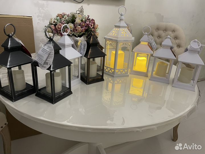 Фонарь рождественский с led свечой