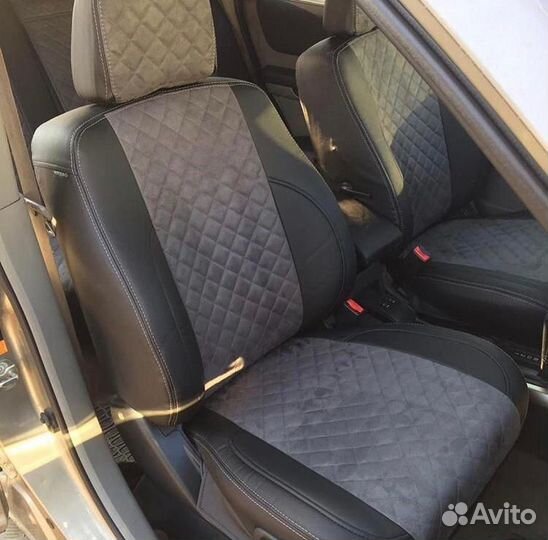 Чехлы из Алькантары Ромб Премиум класса Автопилот