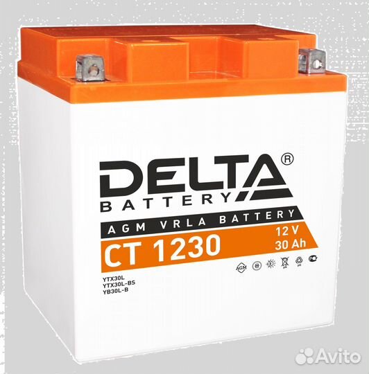 Аккумулятор Delta ct1230 AGM (гель) на квадроцикл