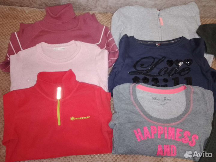 Большой пакет одежды для девочки р146-152(17шт)