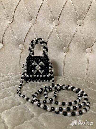 Сумка из бусин «chanel» + брелок