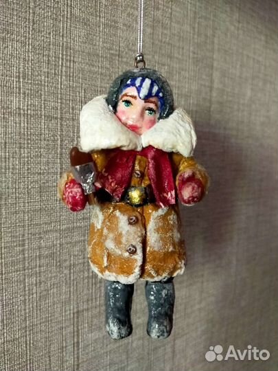 Ватные елочные игрушки