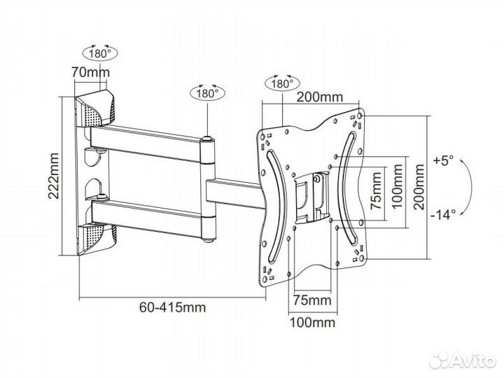 Настенный кронштейн iTEC 13-42