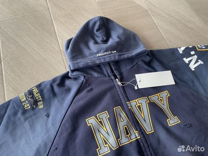 Зип худи Grailz project navy