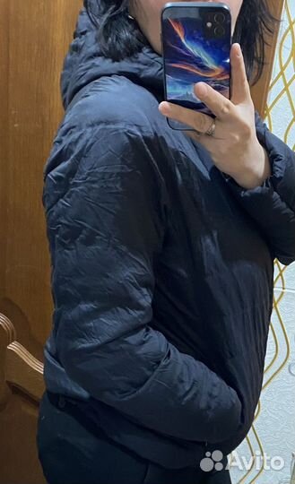 Куртка пуховичок Uniqlo XL с капюшоном