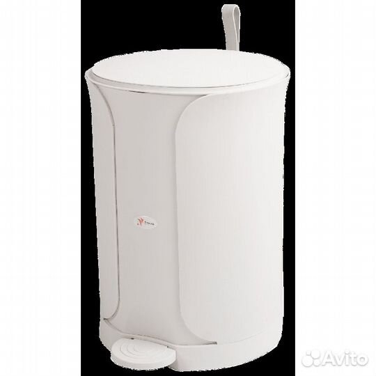 Ведро с педалью Sтилъ 7 л белый моно