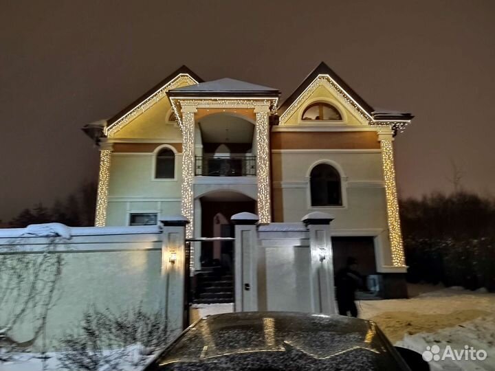 Демонтаж, монтаж, гирлянд, гибкий неон