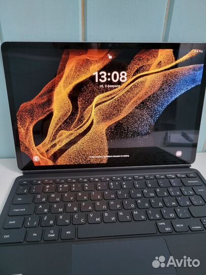 Samsung galaxy tab s8 plus + клавиатура + чехол