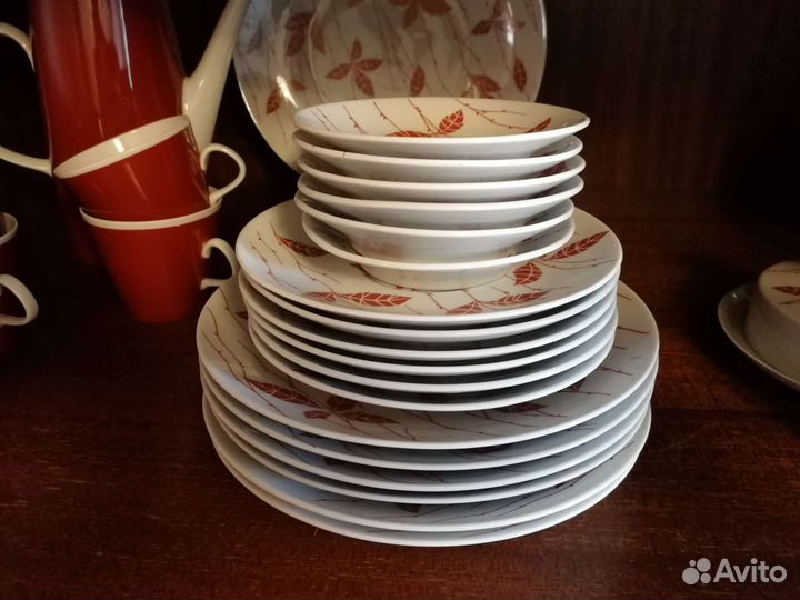 Сервиз чайный Пурпурный Lichte Лихте гдр 1970