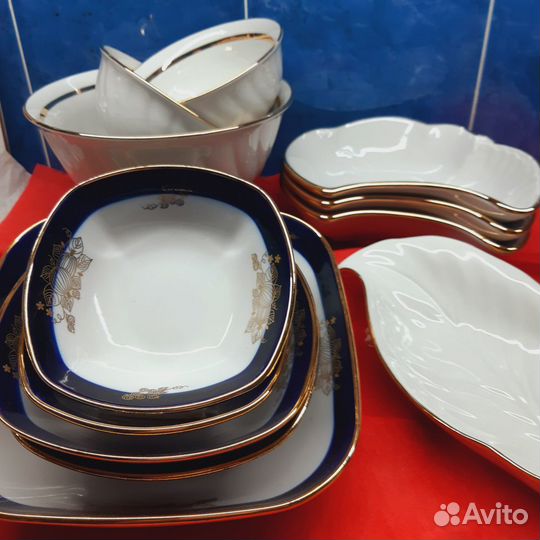 Наборы столовые, салатники Дулево