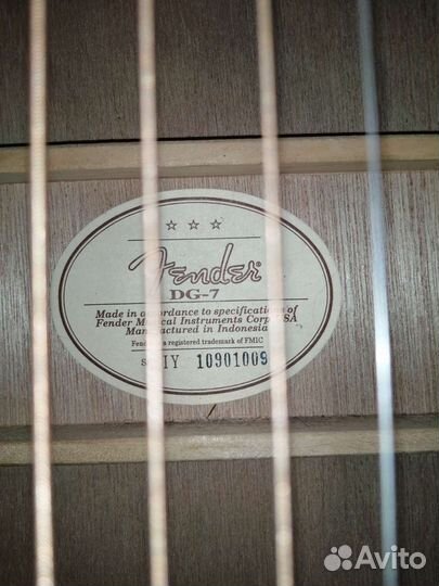 Акустическая гитара fender DG-7