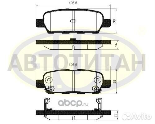 Колодки зад nissan x-trail 2.0i/2.5i/2.2dci/skylin