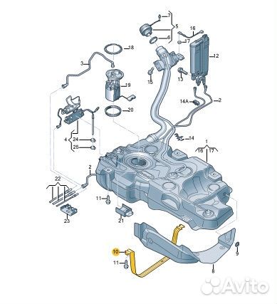 Крепление топливного бака Skoda Octavia CWV-415077