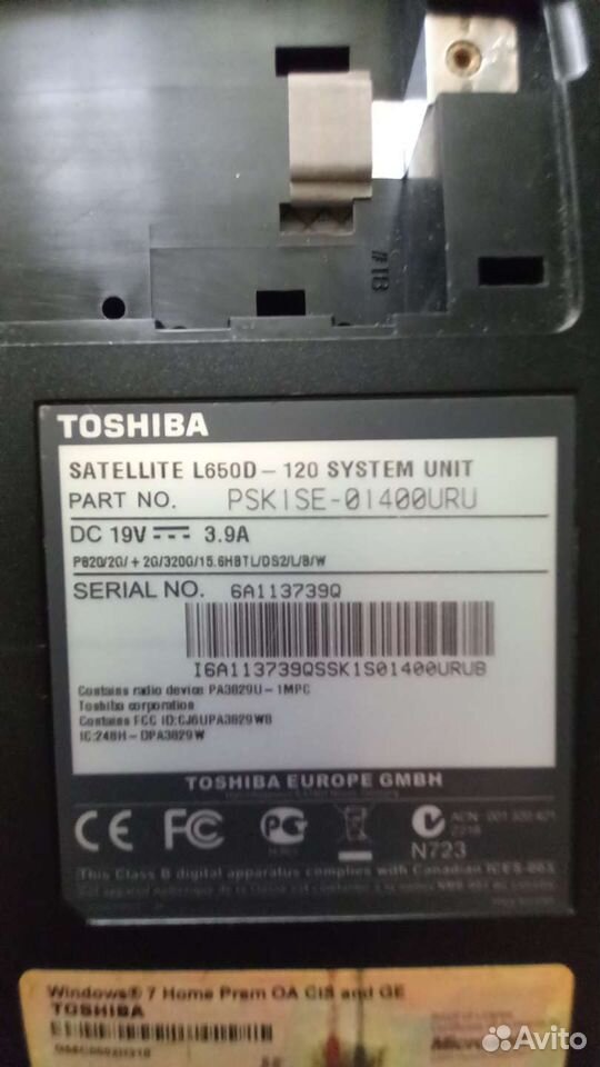 Ноутбук toshiba satellite